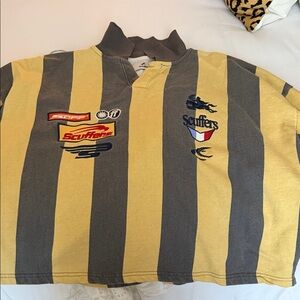 Scuffers yellow and Gray Rugby Shirt